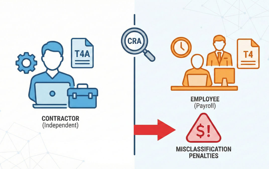 The $50,000 Mistake: CRA Contractor vs. Employee Rules for 2025 & The High Cost of Misclassification