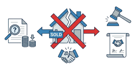 What are the most common reasons real estate deals fail to close in Ontario, and what legal remedies do buyers and sellers have?