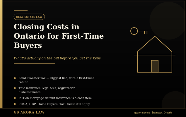 Closing Costs in Ontario for First-Time Home Buyers: A 2026 Guide