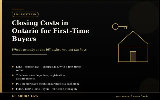 Closing Costs in Ontario for First-Time Home Buyers: A 2026 Guide