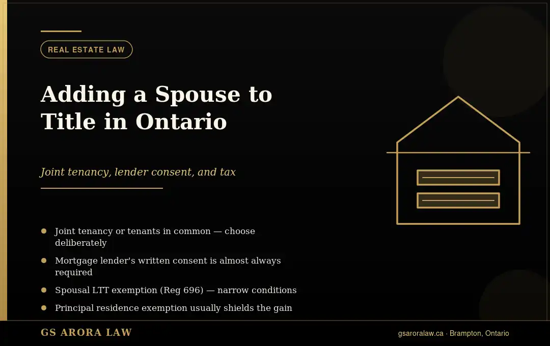 Adding a Spouse to Title in Ontario: What You Need to Know