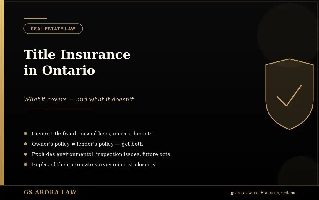Title Insurance in Ontario: What It Covers and What It Doesn’t