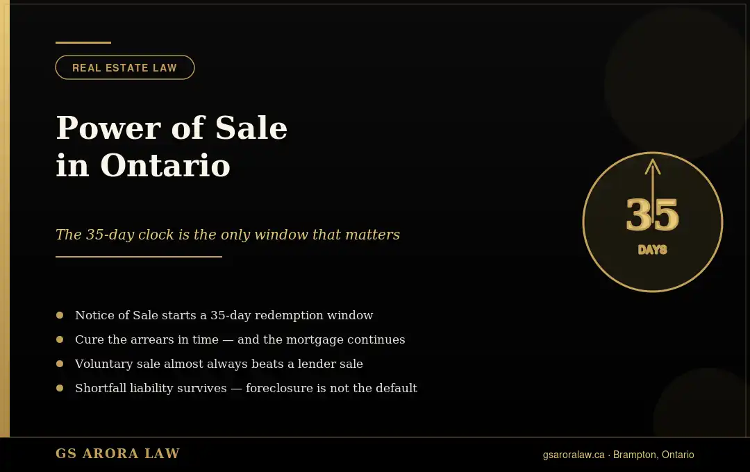 Power of Sale in Ontario: The Lender’s Process and Your Options